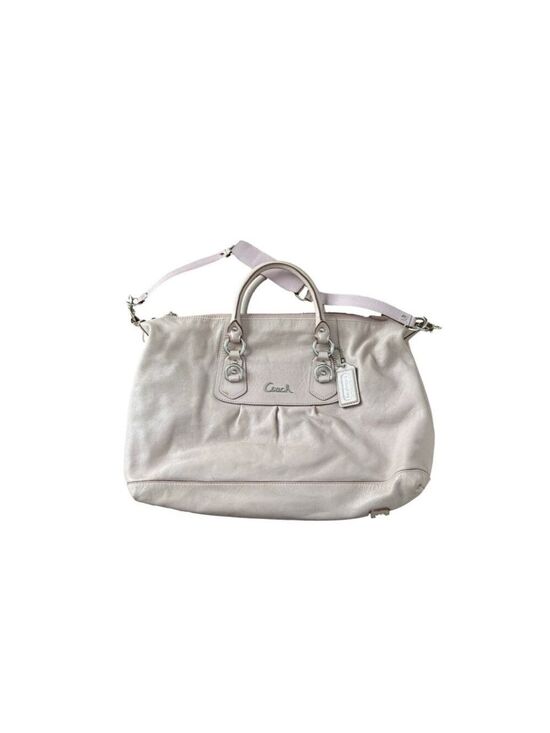 Coach Handbags - Women's Coach Beige Leather Satchel One Size